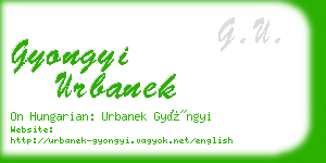 gyongyi urbanek business card